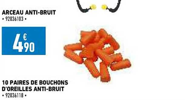 arceau anti-bruit, 10 paires de bouchons d'oreilles anti-bruit
