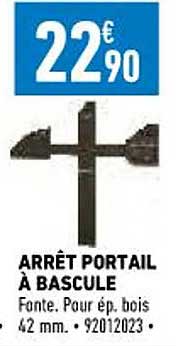 arrêt portail à bascule