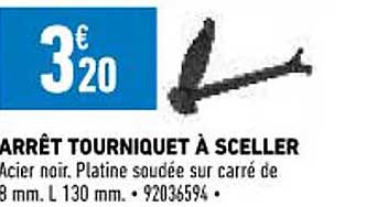 arrêt tourniquet à sceller