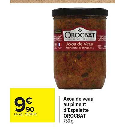 axoa de veau au piment d'espelette orocbat