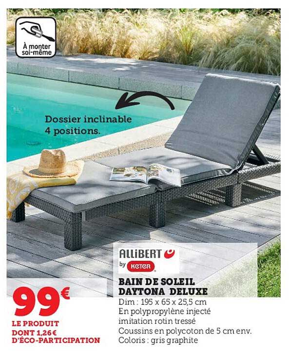 Bain De Soleil Daytona Deluxe Allibert By Keter