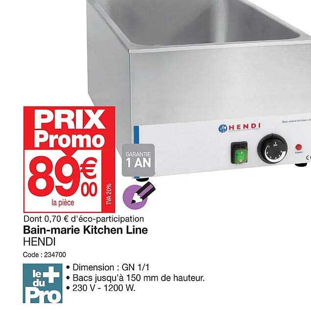 bain-marie kitchen line hendi