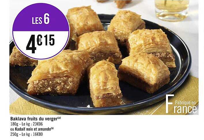 baklava fruits du verger