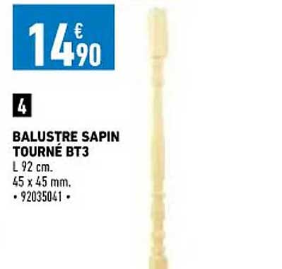 balustre sapin tourné bt3