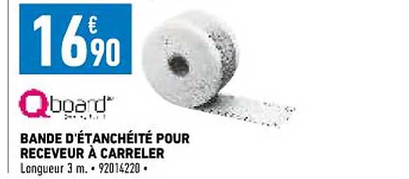 bande d'étanchéité pour receveur à carreler