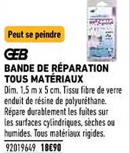 bande de réparation tous matériaux geb