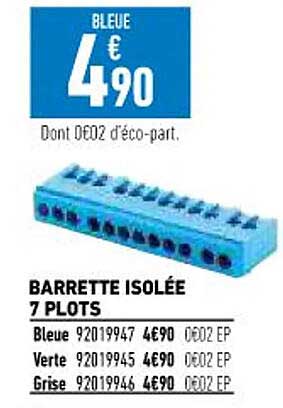 barrette isolée 7 plots