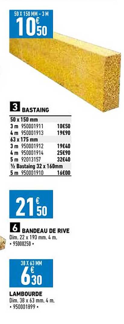 bastaing, bandeau de rive, lambourde