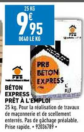 béton express prêt à l'emploi