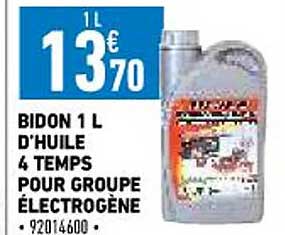 bidon 1l d'huile 4 temps pour groupe électrogène