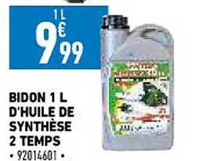 bidon 1l d'huile de synthèse 2 temps