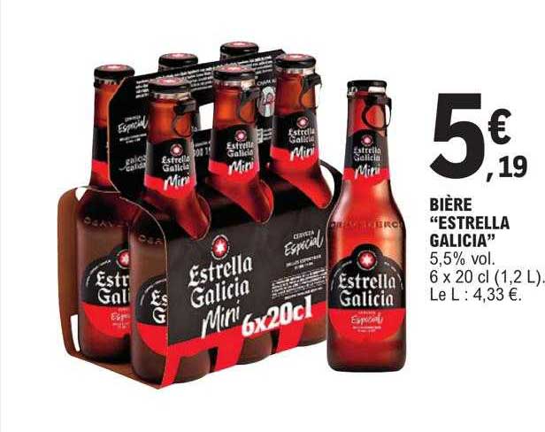 Bière "estrella Galicia