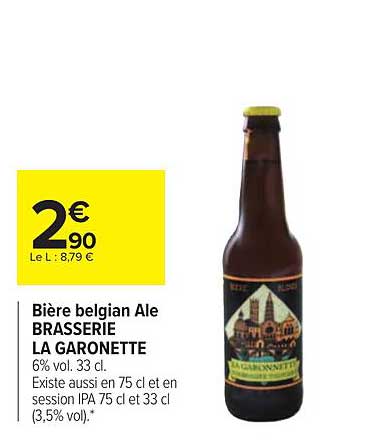 bière belgian ale brasserie la garonette