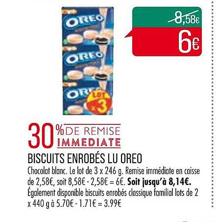 biscuits enrobés lu oreo
