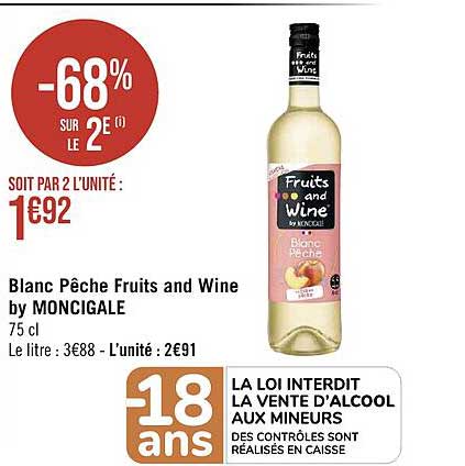 blanc pêche fruits and wine by moncigale