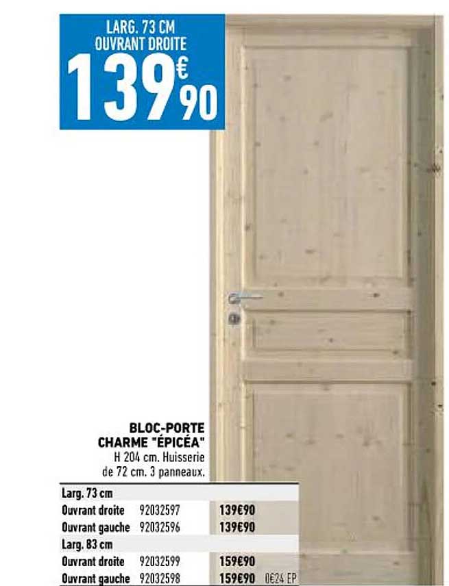 bloc-porte charme "épicéa"