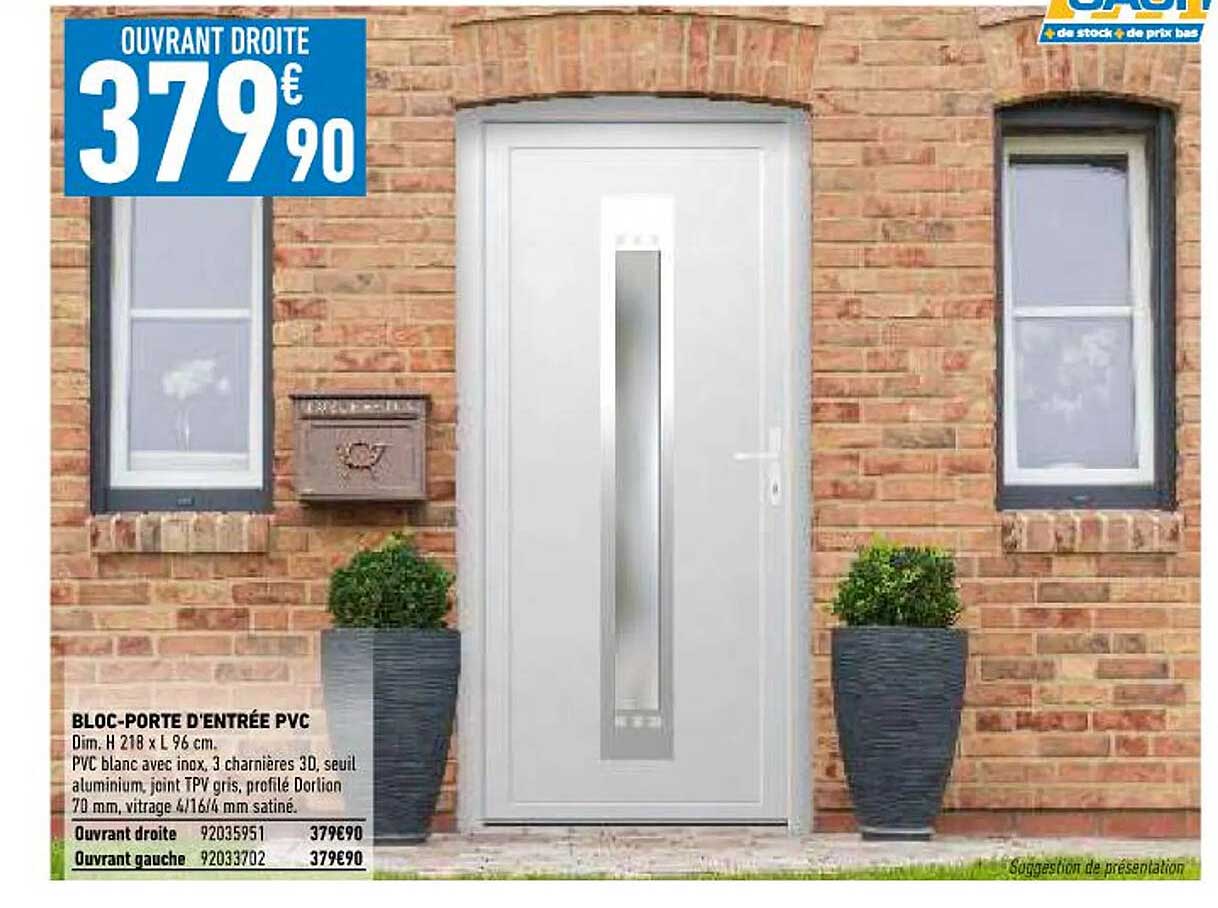 bloc-porte d'entrée pvc