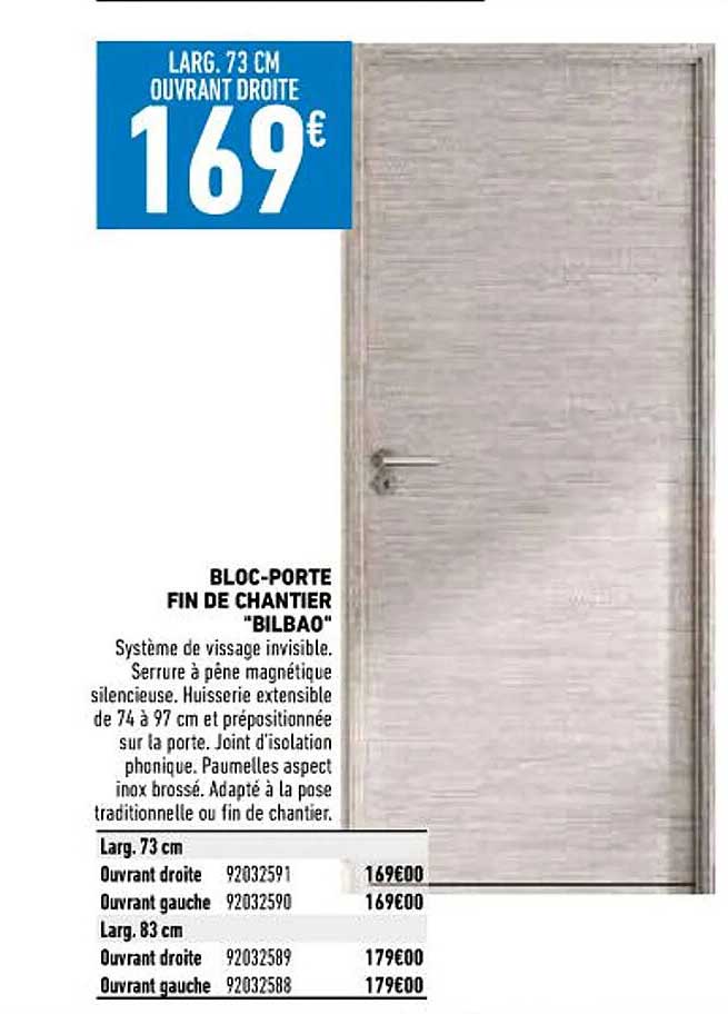 bloc-porte fin de chantier "bilbao"