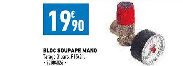 bloc soupape mano