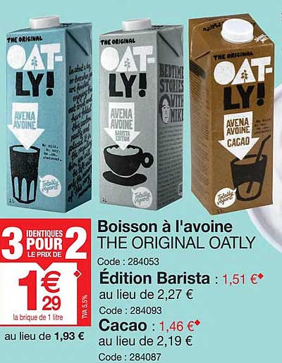 boisson à l'avoine the original oatly