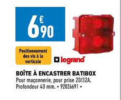 boîte à encastrer batibox legrand