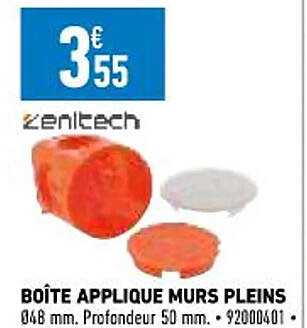 boîte applique murs pleins zenitech