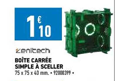 boîte carrée simple à sceller zenitech