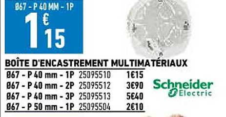 boîte d'encastrement multimatériaux
