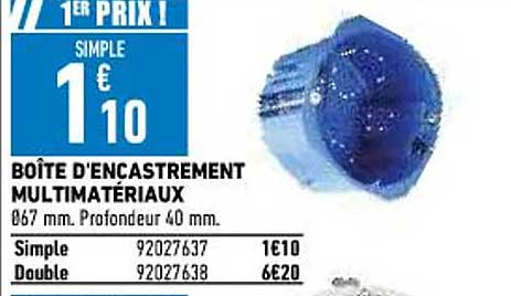 boîte d'encastrement multimatériaux