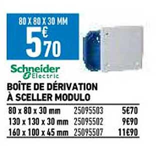 boîte de dérivation à sceller modulo schneider electric
