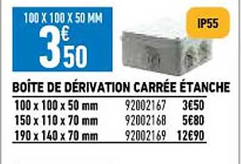 boîte de dérivation carrée étanche