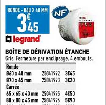 boîte de dérivation étanche legrand
