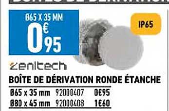 boîte de dérivation ronde étanche zenitech