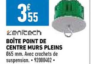 boîte point de centre murs pleins zenitech
