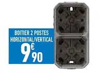 boîtier 2 postes horizontal-vertical