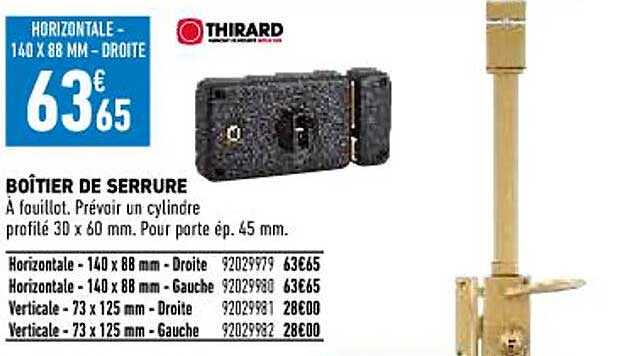 boîtier de serrure thiard