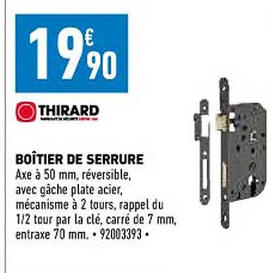 boîtier de serrure thirard