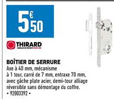 boîtier de serrure thirard