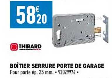 boîtier serrure porte de garage thirard