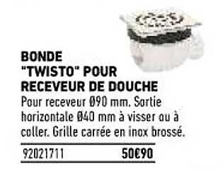 Bonde "twisto" Pour Receveur De Douche