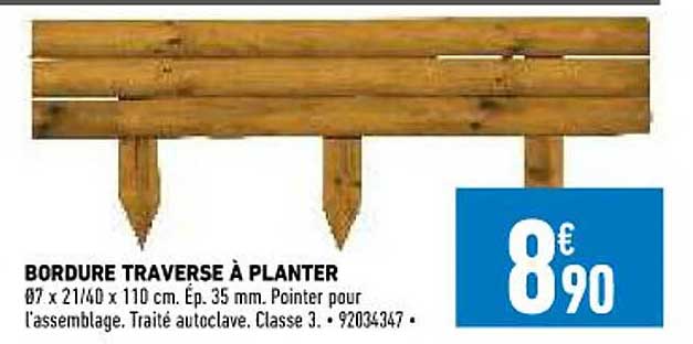 Bordure Traverse à Planter