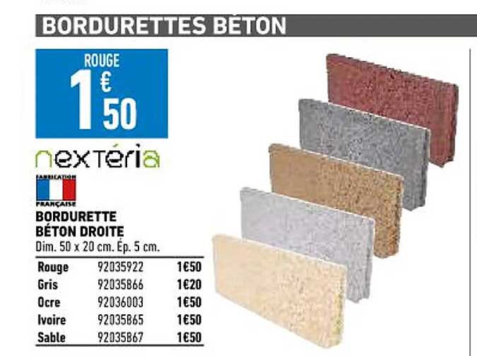 bordurette béton droite nextéria