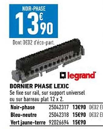 bornier phase lexic legrand