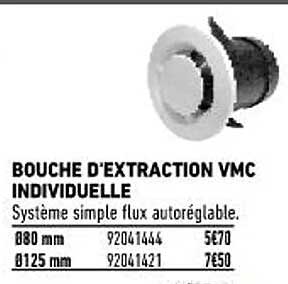 bouche d'extraction vmc individuelle