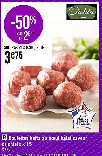 Boulettes Kefta Au Bœuf Halal Saveur Oriental X 15