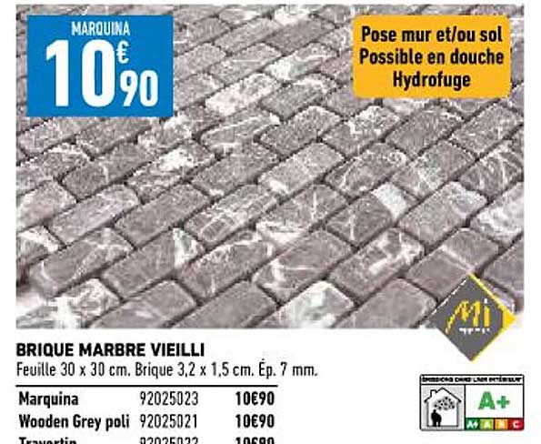 brique marbre vieilli