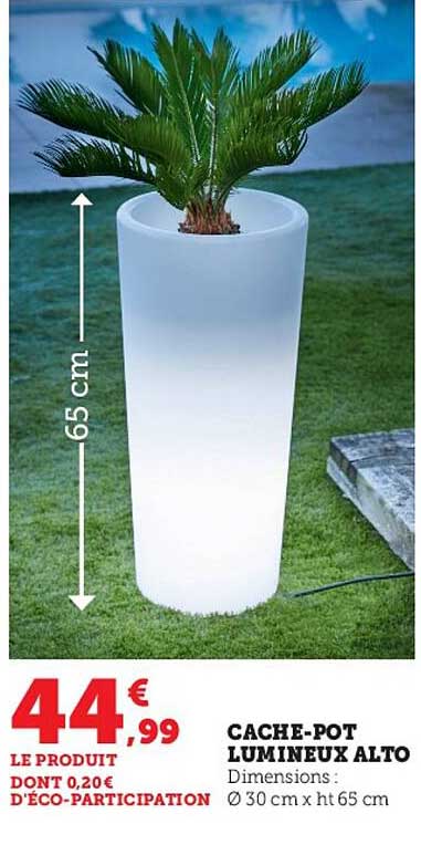 cache-pot lumineux alto