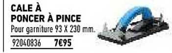 cale à poncer à pince