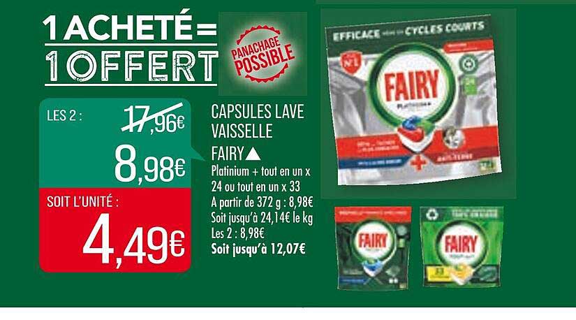 capsules lave vaisselle fairy