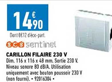 carillon filaire 230 v scs sentinel